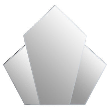Art Deco Wall Mirror with Silver Finish Frame | Yula