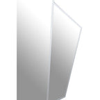 Art Deco Wall Mirror with Silver Finish Frame | Yula