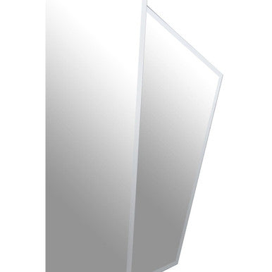 Art Deco Wall Mirror with Silver Finish Frame | Yula