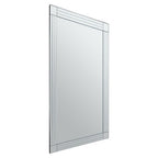 Large Rectangular Wall Mirror with Linear Detail | Sana