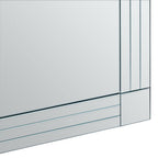 Large Rectangular Wall Mirror with Linear Detail | Sana