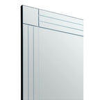 Small Rectangular Wall Mirror with Linear Detail | Sana