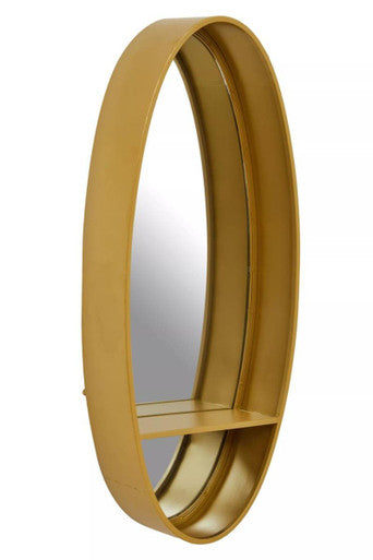 Gold Oval Wall Mirror | Avento