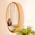 Gold Oval Wall Mirror | Avento