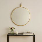 Gold Mirror with Circular Hook | Avento