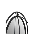 Oval Shelved Black Wall Mirror | Avento