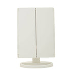 Tri Fold White LED Table Mirror | Cassini