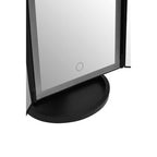 Tri Fold Black LED Table Mirror | Cassini