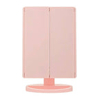 Tri Fold Pink LED Table Mirror | Cassini