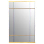 Brushed Gold Rectangular Wall Mirror | Charlene