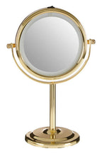 Gold Finish LED Small Table Mirror | Cassini