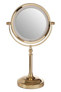 Gold Finish LED Large Table Mirror | Cassini