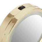 Gold Finish LED Large Table Mirror | Cassini