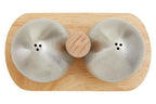 Stainless Steel and Rubberwood Salt Pepper Shakers | Natural Origins