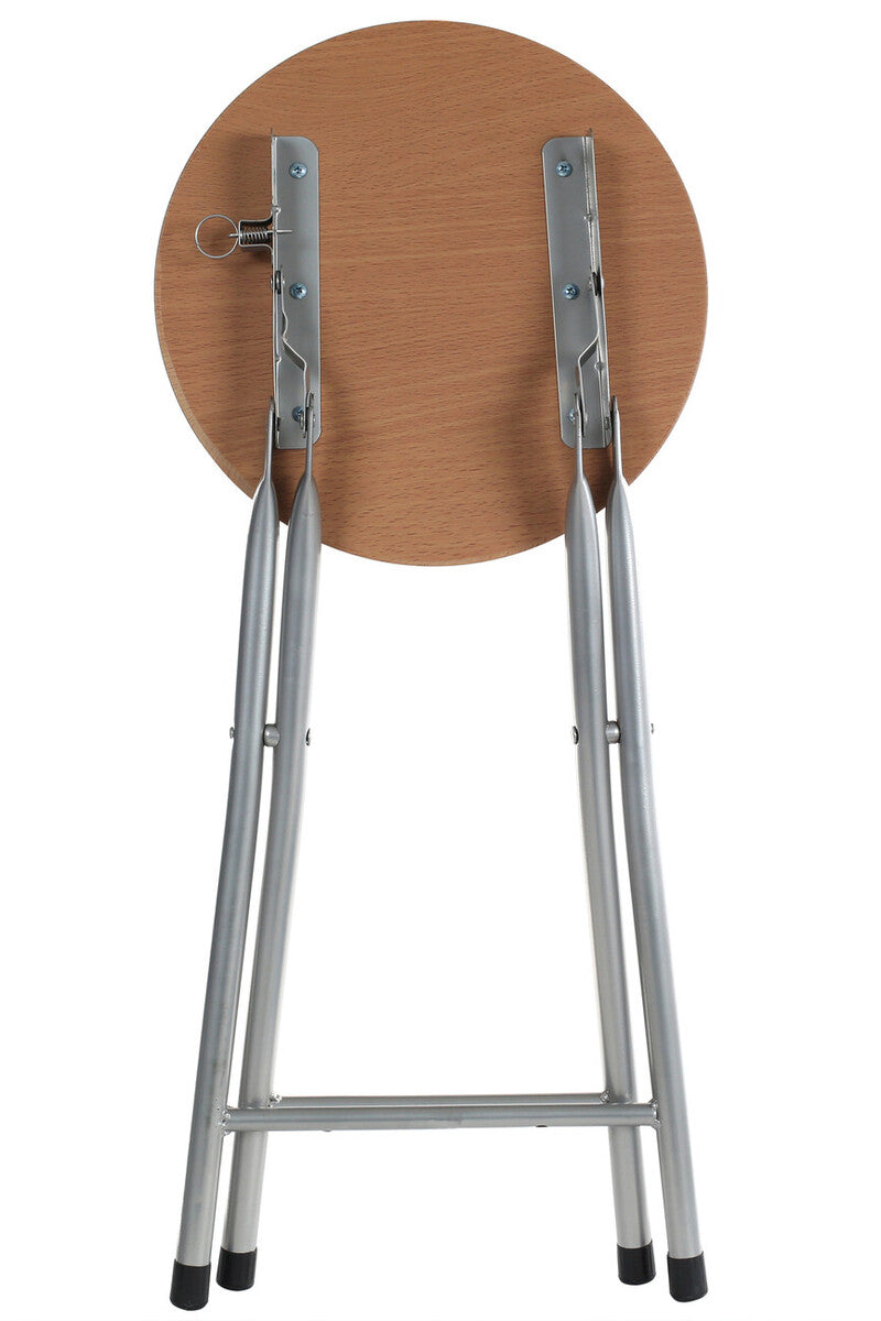 Folding Stool with Wood Veneer Seat | Hinata