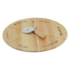 Pizza Board Set with Cutter | Rubberwood
