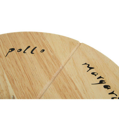 Pizza Board Set with Cutter | Rubberwood