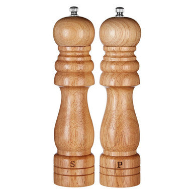 Rubberwood Tall Salt and Pepper Set | Natural Origins
