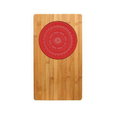 Bamboo Chopping Board With Silicone Colander | Aleki