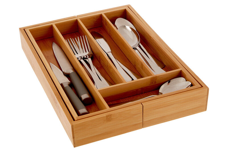 Bamboo Expandable Small Cutlery Tray | Aleki