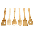 6 Piece Bamboo Kitchen Utensil Set | Aleki