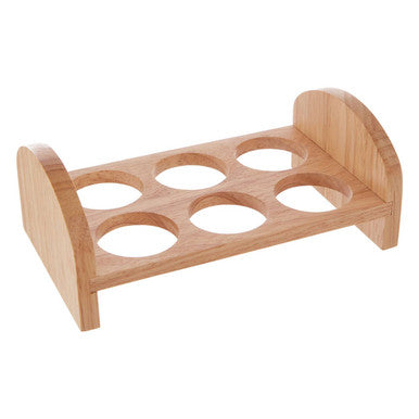 6 Hole Rubberwood Egg Rack | Nash