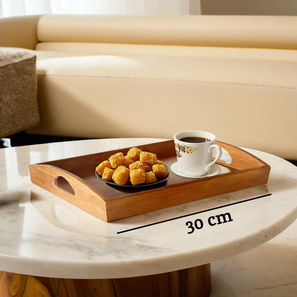 Bamboo Serving Tray With Handles | Aleki