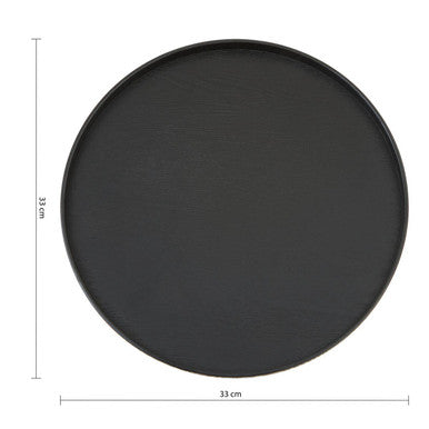 Large Black Fir Wood Tray | Bessan