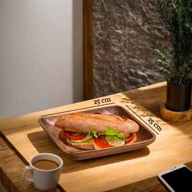Acacia Wood Large Square Platter | Kora