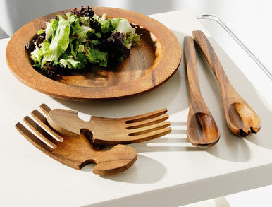 Acacia Large Salad Servers | Kora
