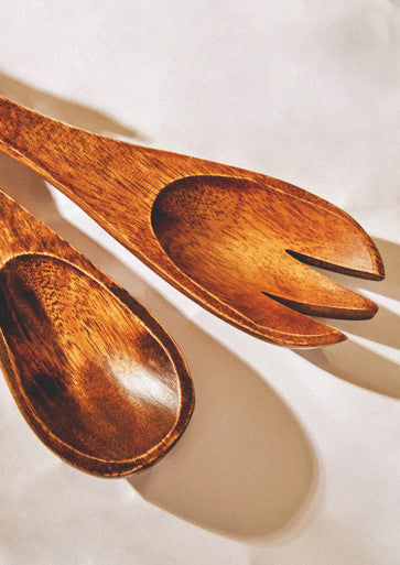 Acacia Large Salad Servers | Kora