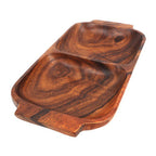 Acacia Two Section Serving Dish with Handles | Kora