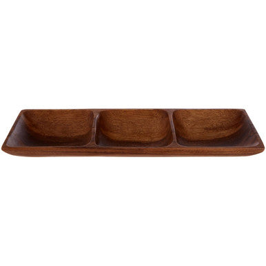 Acacia Three Section Rectangular Serving Dish | Kora