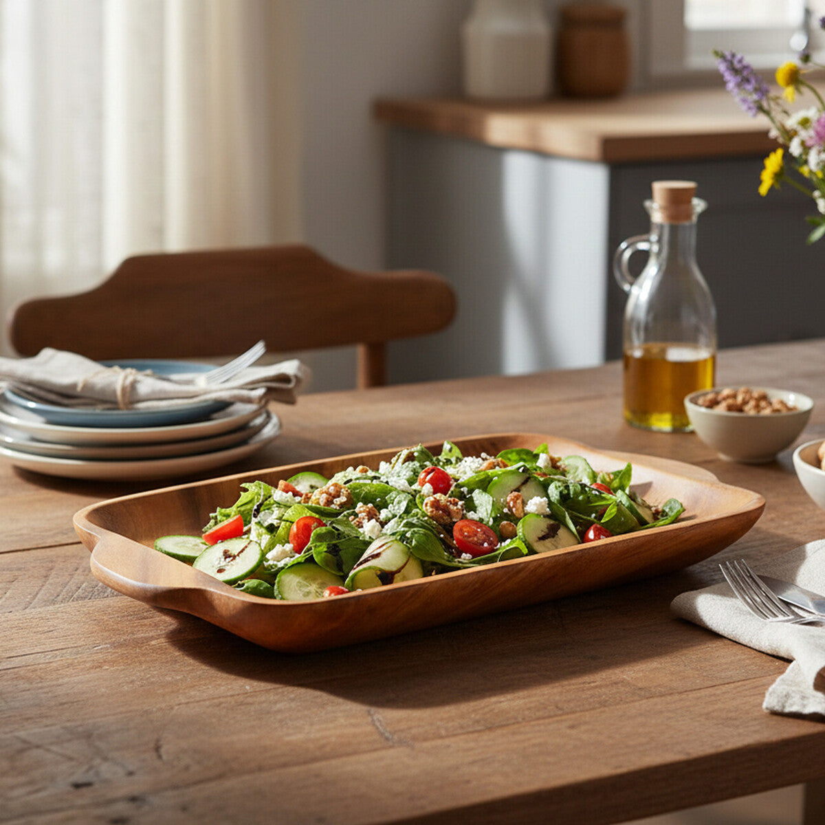 Serving Platter in Acacia Wood | Kora