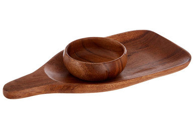 Acacia Paddle Board with Bowl Set | Kora