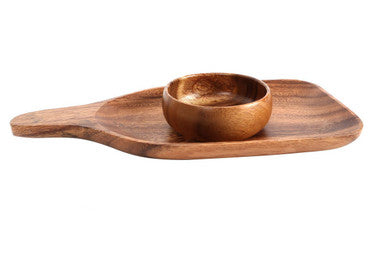 Acacia Paddle Board with Bowl Set | Kora