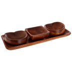 Acacia 3 Piece Serving Dish Set with Tray | Kora