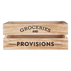 Natural Wood Groceries and Provisions Crate | Naresso