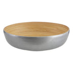Silver Salad Bowl with Raised Edges | Kyoto