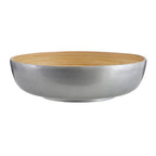 Silver Salad Bowl with Raised Edges | Kyoto