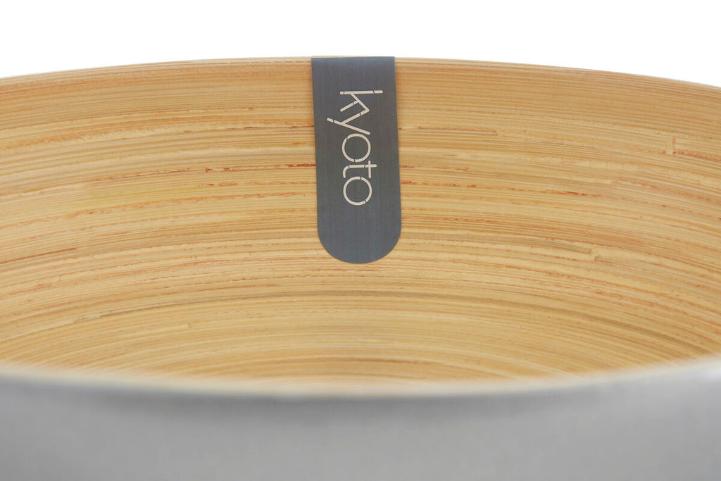 Silver Salad Bowl with Raised Edges | Kyoto