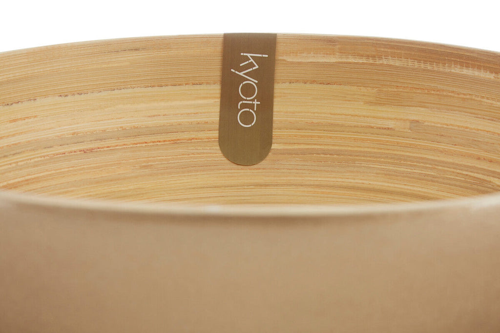 Gold Salad Bowl with Raised Edges | Kyoto