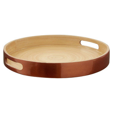 Small Round Rose Gold Serving Tray | Kyoto