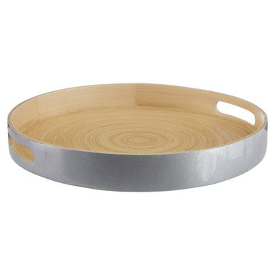 Large Silver Tray with Side Handles | Kyoto
