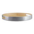 Large Silver Tray with Side Handles | Kyoto
