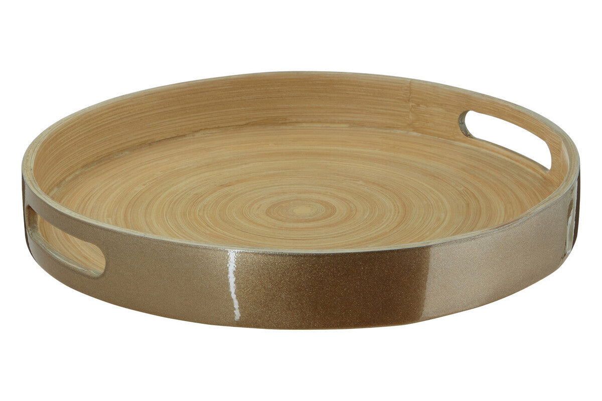 Small Round Gold Serving Tray | Kyoto