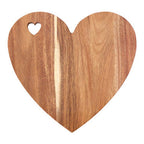 Acacia Heart Chopping and Serving Board with Pink Edge | Socorro