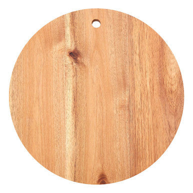 Round Acacia Chopping and Serving Board with Blue Edge | Socorro