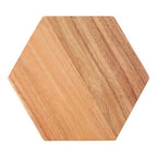 Acacia Hexagonal White Edge Chopping and Serving Board | Socorro