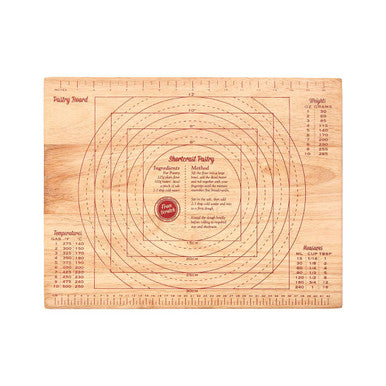Rubberwood Pastry Board with Measurement Markings | From Scratch